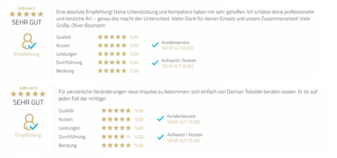 Kundenstimmen Kundenstimmen